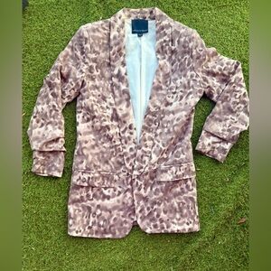 Harlowe & Graham Animal Print Blazer
